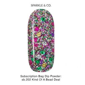 Sparkle & Co Nail Dip Powder Polish in Kind of a Bead Deal + swatch stick